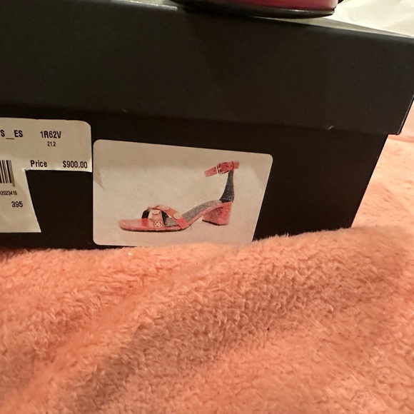 VERSACE SANDALS 👡 WOMEN LEATHER RED DARK RED - Picture 7 of 11